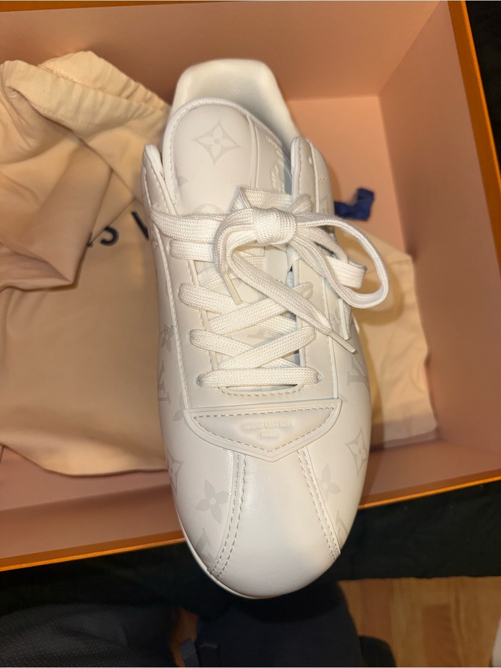 Louis Vuitton White Monogram Low-Top Sneakers - Picture 3 of 8